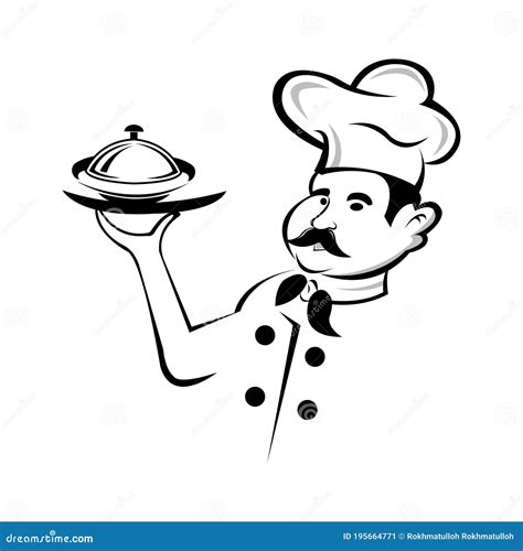 Chef Logo Clipart Hat Illustration Character Design Vector Stock Vector ...