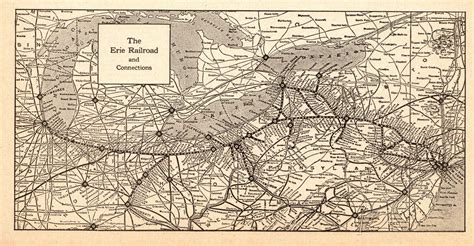 1914 Antique ERIE RAILROAD Map Antique Collectible Railway Map - Etsy | Art gallery wall, Wall ...