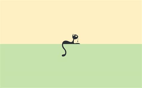 wallpaper cat, minimalism, vector HD : Widescreen : High Definition : Fullscreen