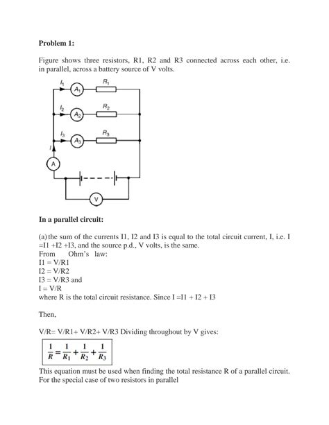 SOLUTION: Parallel circuit solved problems - Studypool