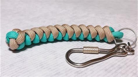 How to make Snake knot paracord keychain by ParacordKnots - YouTube