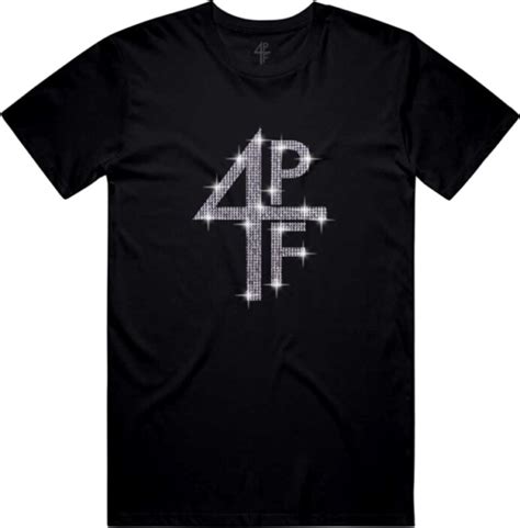 4PF Rhine Stone Logo Black T-Shirt | INC STYLE