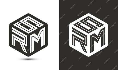 Premium Vector | Srm letter logo design with illustrator cube logo ...