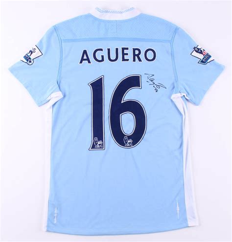 Sergio Aguero Signed Manchester City F.C. Jersey (JSA COA) | Pristine ...