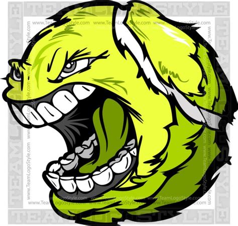 Angry Tennis Ball - Vector Clipart Screaming Tennis Bal