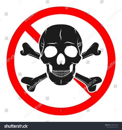 Danger Sign Skull Hazard Sign Isolated Stock Vector (Royalty Free) 1685916343 | Shutterstock