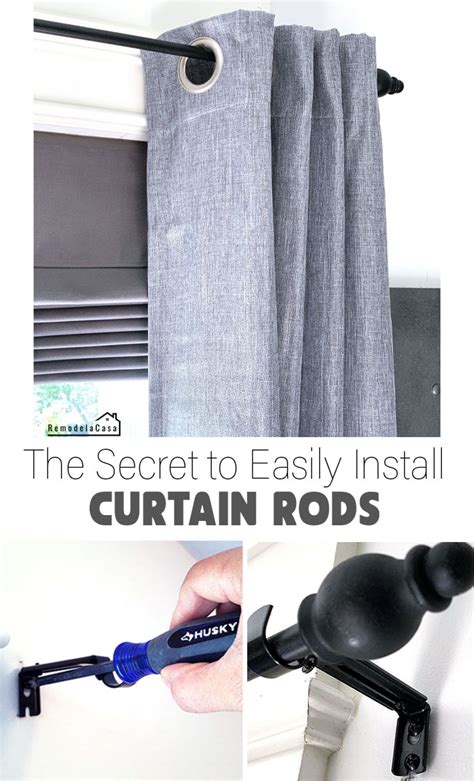 The Secret to Easily Install Curtain Rods - Remodelando la Casa