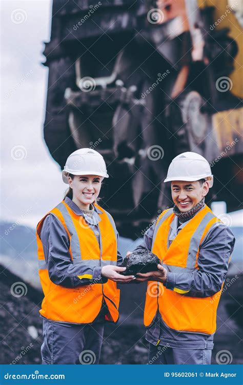 Coal mining workers stock image. Image of opencast, miner - 95602061