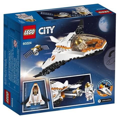 LEGO City Space Astronaut Ship Set with 60224 Satellite Service Mission ...