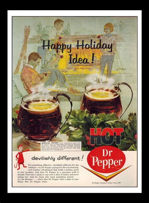 Vintage Print Ad December 1964 : Dr. Pepper Happy