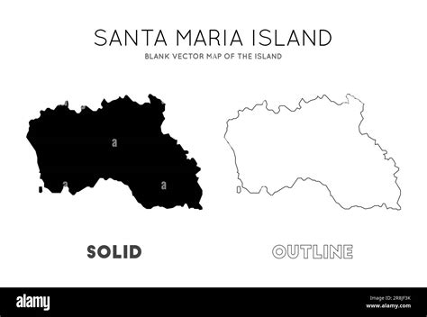 Santa Maria Island map. Borders of Santa Maria Island for your infographic. Vector illustration ...