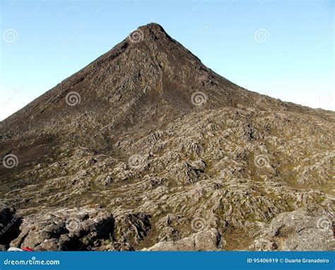 The Pico volcano. stock image. Image of blue, water, volcano - 95406919