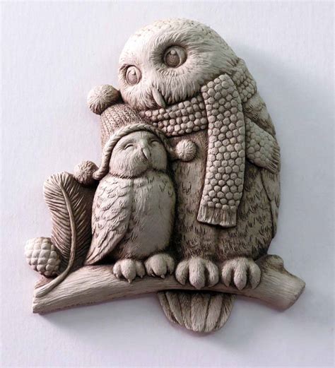 Snowy Owls Cast Stone Wall Art | All Wall Art | Wall Décor | For the ...