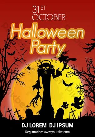 Halloween Party Flyer Template | AI Free Download - Pikbest