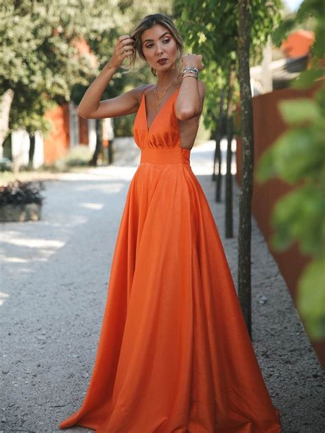 Vestido Laranja Alças | Kaoâ Marca de roupa para mulheres modernas e independentes Fancy Dresses ...