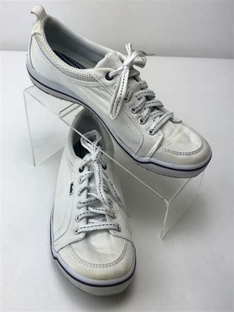 Keds White Canvas Athletic Tennis Shoes Sneakers Arch Support Womens Size 8 M | eBay