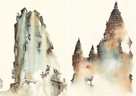 Gorgeous Watercolors Capture European Architecture in Dreamlike Washes | Watercolor architecture ...