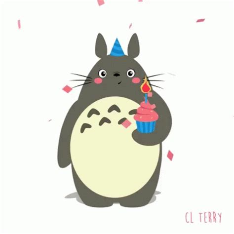 Totoro Birthday Cake GIF - Totoro Birthday Cake Happy Birthday - Discover & Share GIFs