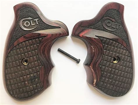 Amazon.com : Colt Cobra 2017 Grips, Colt Cobra 2019 Grips Rosewood Crocback & Stiple Design ...