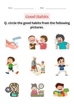 Good and bad habits in School worksheet for kindergarten, Printable and ...