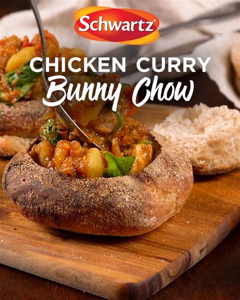 slow cooker chicken curry bunny chow recipe | Schwartz [Video] | Recipe [Video] | Recipes, Slow ...