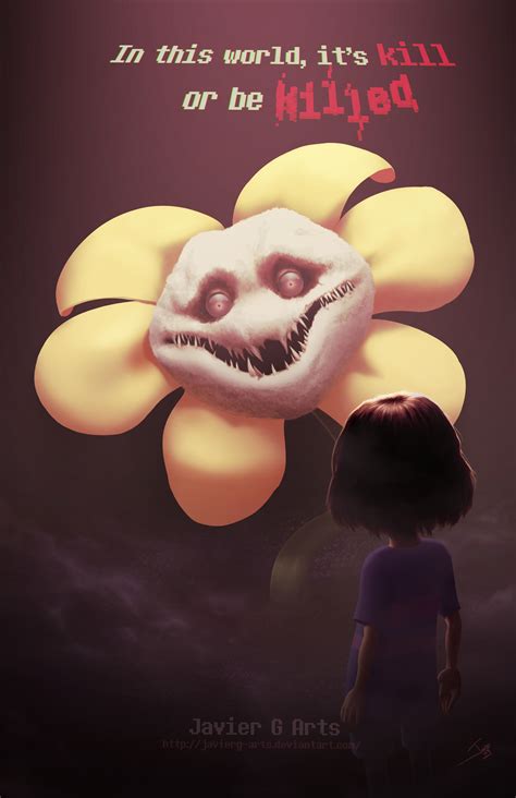 Javier Guerrero Diaz - Flowey Fanart (Undertale)