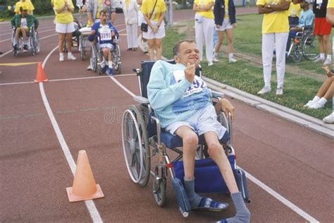 Special Olympics Athlete In Wheelchair Editorial Photography - Image ...