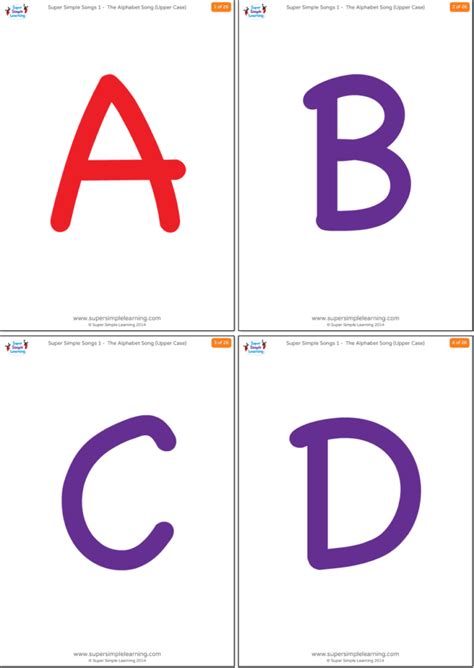 Uppercase Alphabet Flashcards - Super Simple