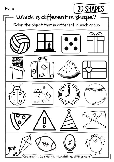 2D and 3D Shapes Sort and Identify Activities Worksheets - Pre-K, Kindergarten | Made By Teachers