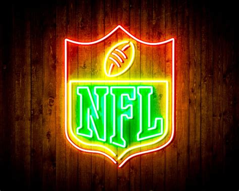 NFL Logo Shield Handmade LED Neon Sign Three Colors Man | Etsy