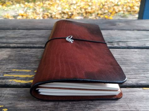 Leather Traveler's Notebook Refillable with changeable | Etsy