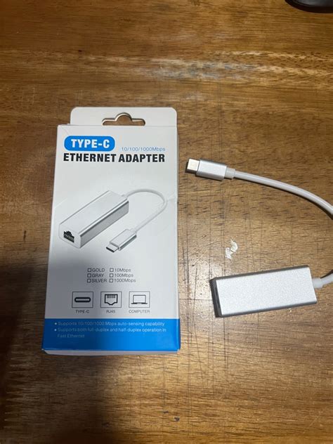 Ethernet Adapter USB TYPE C - 100 mbps, Computers & Tech, Parts ...