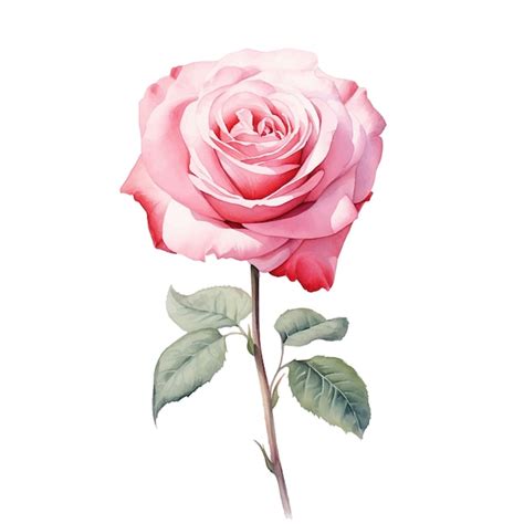 Premium Vector | Watercolor rose drawing