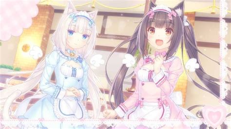 Nekopara ♡ Chocola and Vanilla matching icons | Аниме, Розовые фоны, Обои