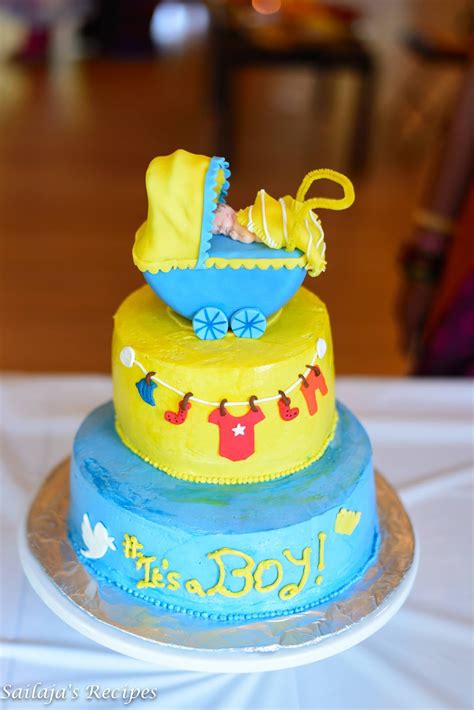 Sailaja's Recipes: Baby Carriage cake theme cake for a baby shower