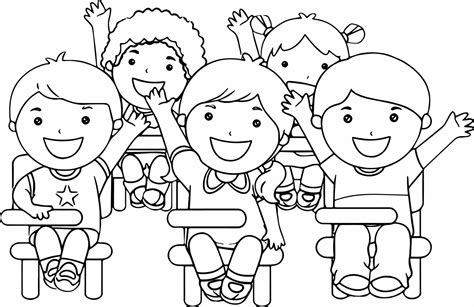 Kids Studying Coloring Page - Free Printable Coloring Pages for Kids