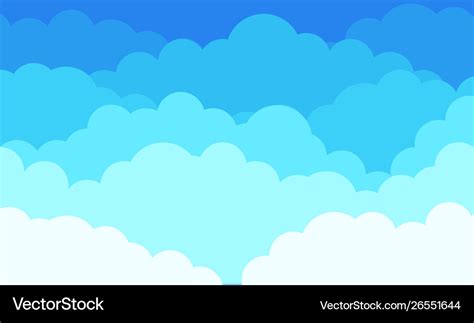 Cloud background cartoon blue sky with white Vector Image