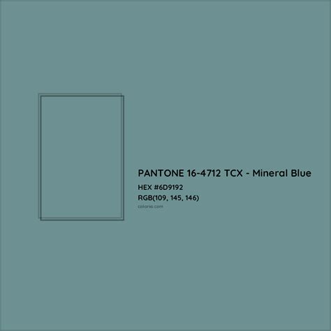 About PANTONE 16-4712 TCX - Mineral Blue Color - Color codes, similar colors and paints ...