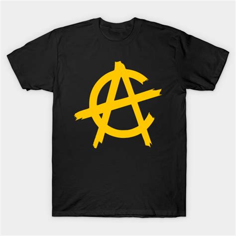 Anarcho-capitalism symbol | black and yellow ancap - Libertarian - T-Shirt | TeePublic