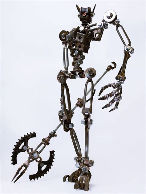 This is such a cool robot | Metal art projects, Scrap metal art, Steel art