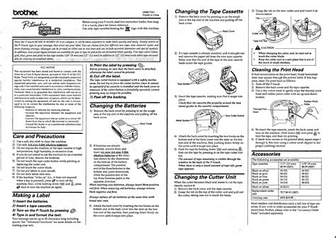 Brother P-touch Home & Hobby Label Maker Manual