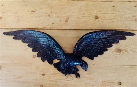 Vintage Metal Eagle, Large Hanging Cast Metal Eagle, Chippy Black ...