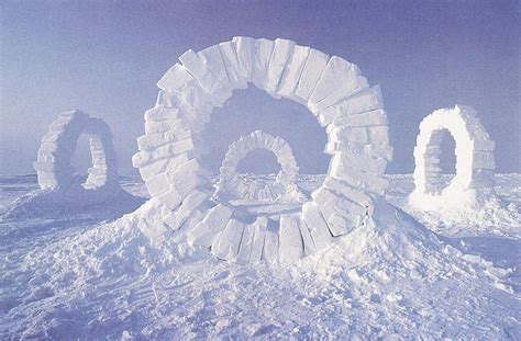 Andy Goldsworthy’s four massive ice sculptures at the North Pole