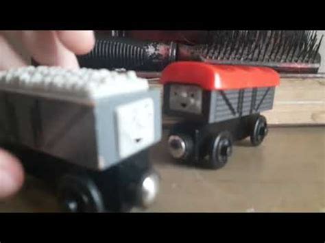 Thomas wooden railway old style troublesome trucks and giggling troublesome truck unboxing - YouTube