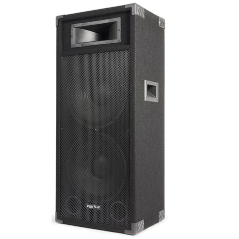 Double 15" Active Powered PA DJ Speaker Large Disco Sound System 1600W Loud | eBay