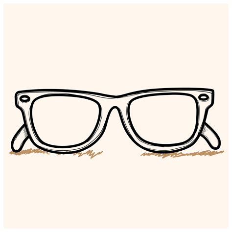 Vector illustration. Hand drawn doodle retro sunglasses horn rimmed ...