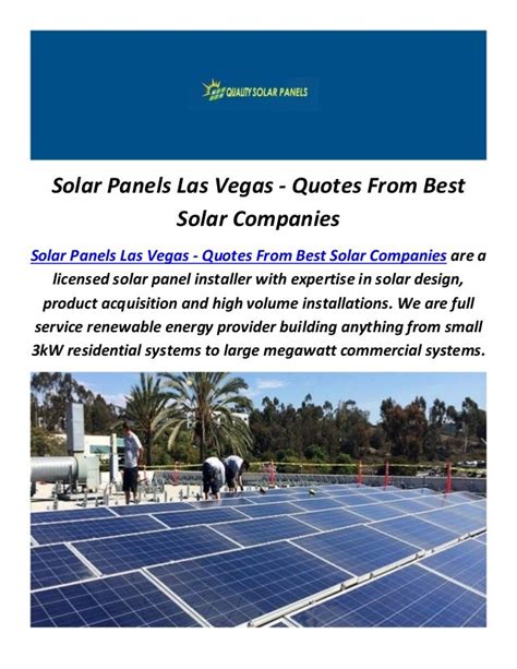 Solar Panels Las Vegas - Quotes From Best Solar Companies