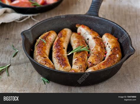 Fried Sausages On Image & Photo (Free Trial) | Bigstock