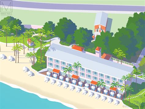 Visitor map for a hotel resort in Barbados on Behance