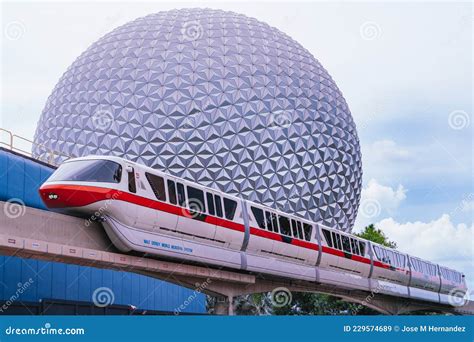 View of Monorail at Epcot, Disney World, September 2021 Editorial Stock Image - Image of view ...